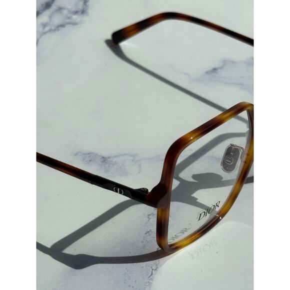 NEW Dior Mini CD O S7F Square Eyeglasses Frames in Brown - Picture 6 of 8